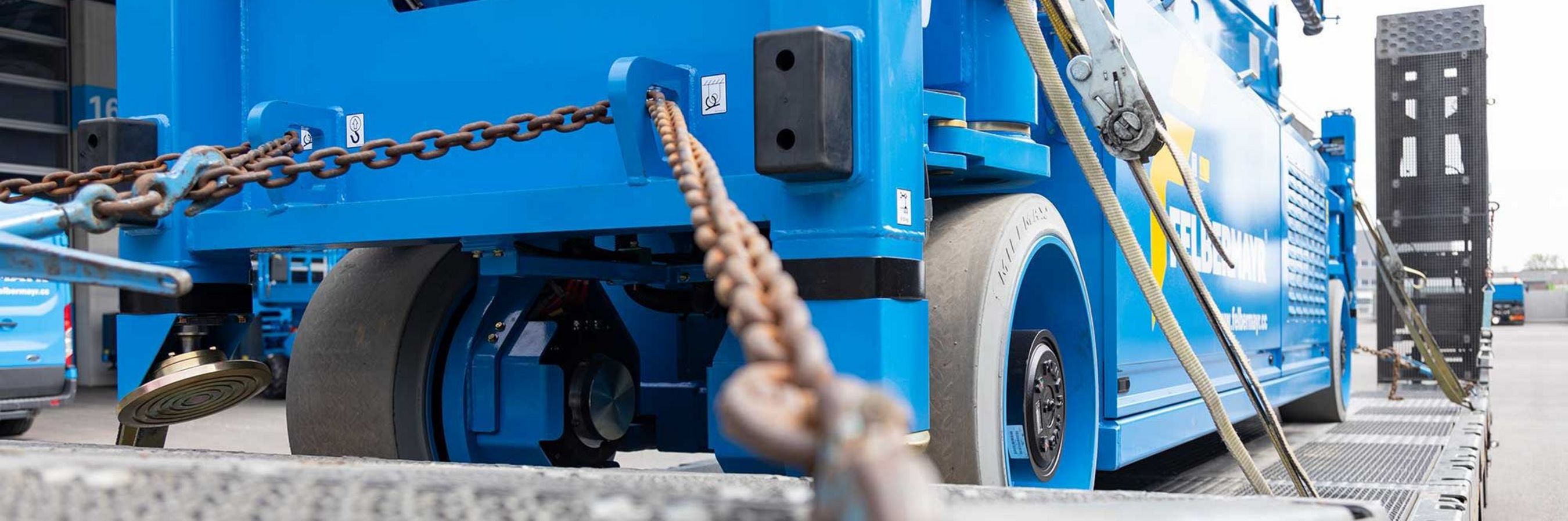 © Felbermayr/Weickinger Ladungssicherung einer Bühne bei Rückgabe