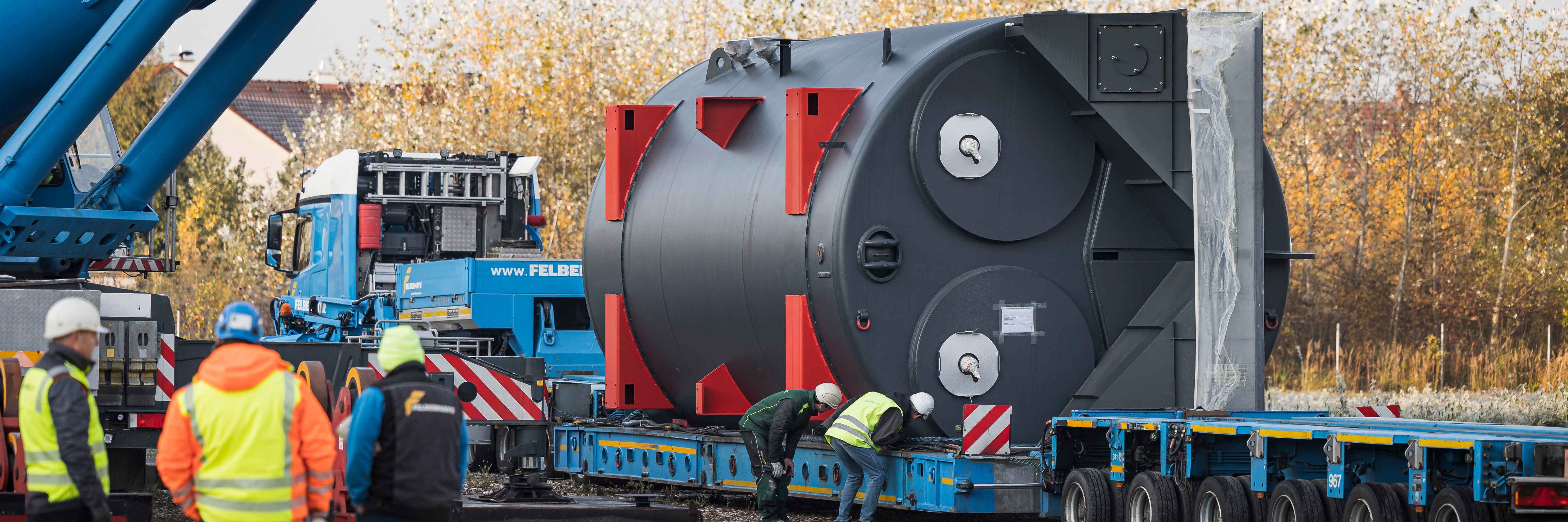 Sondertransport für Fernheizkraftwerk Slider