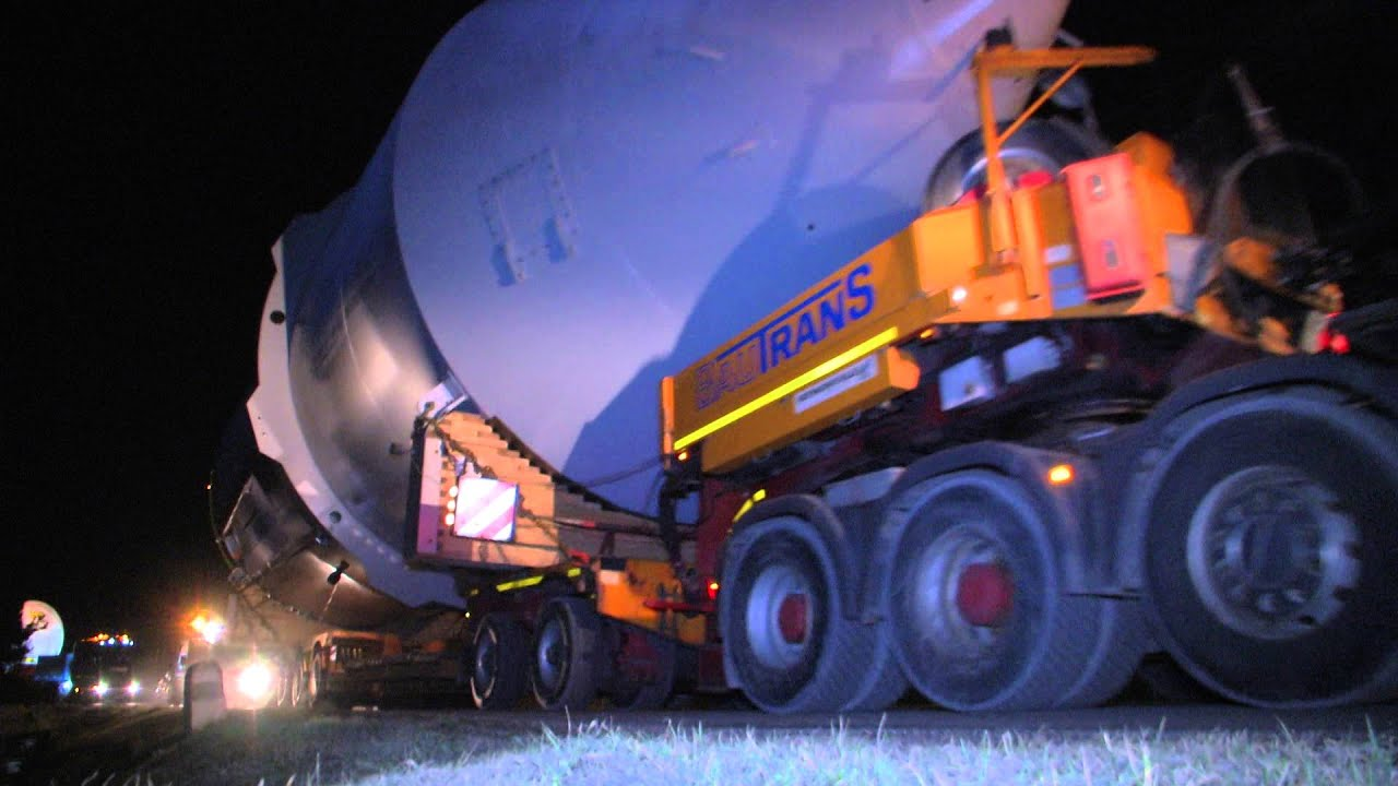 Großkomponenten für Düngemittelfabrik transportiert Slide