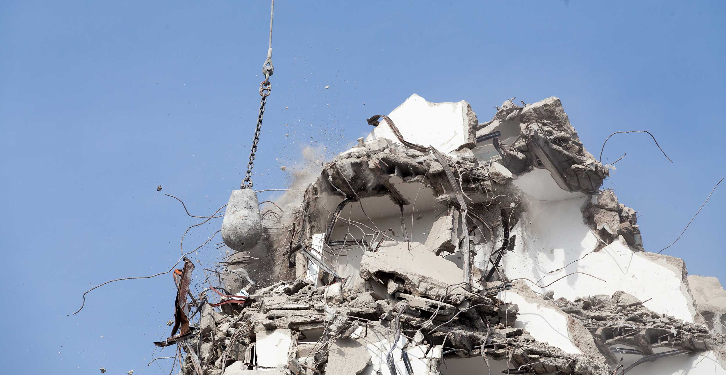 Construction site clearance at a high level Slider